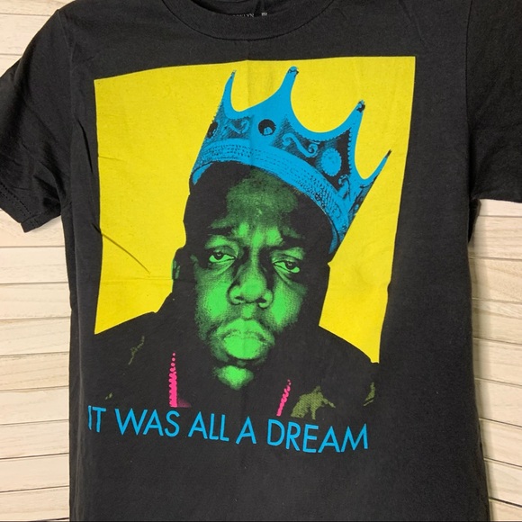 Brooklyn Mint It Was All A Dream Biggie Smalls Pop Art Graphic T Shirt - Picture 3 of 5